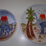 Matching Dinosaur plate and Bowl